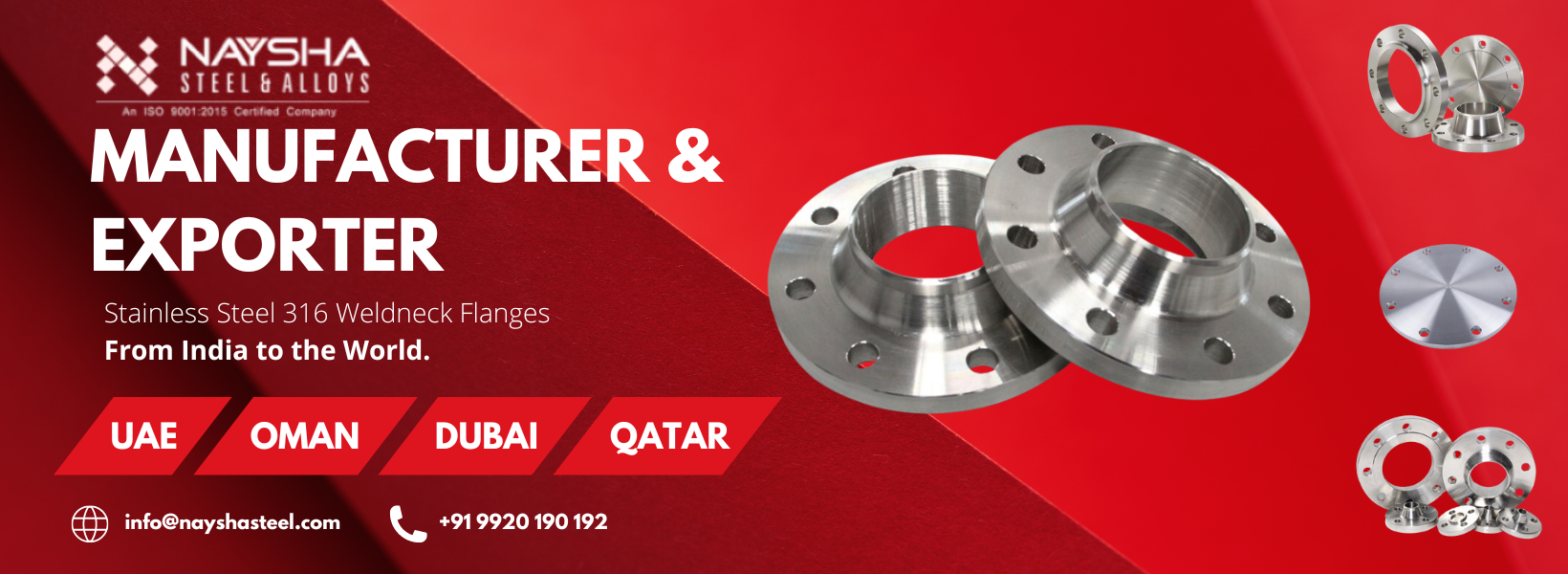 Stainless Steel 316 Weld Neck Flanges Manufacturer and Exporter in UAE