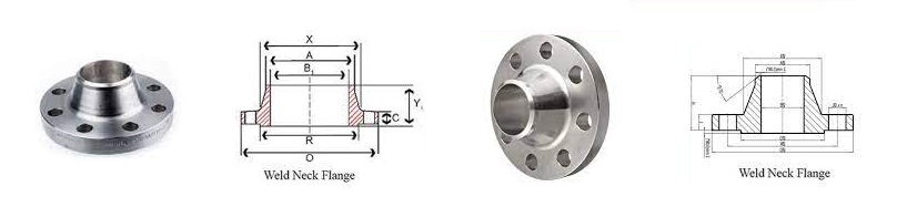 SS Weld Neck Flanges Dimensions